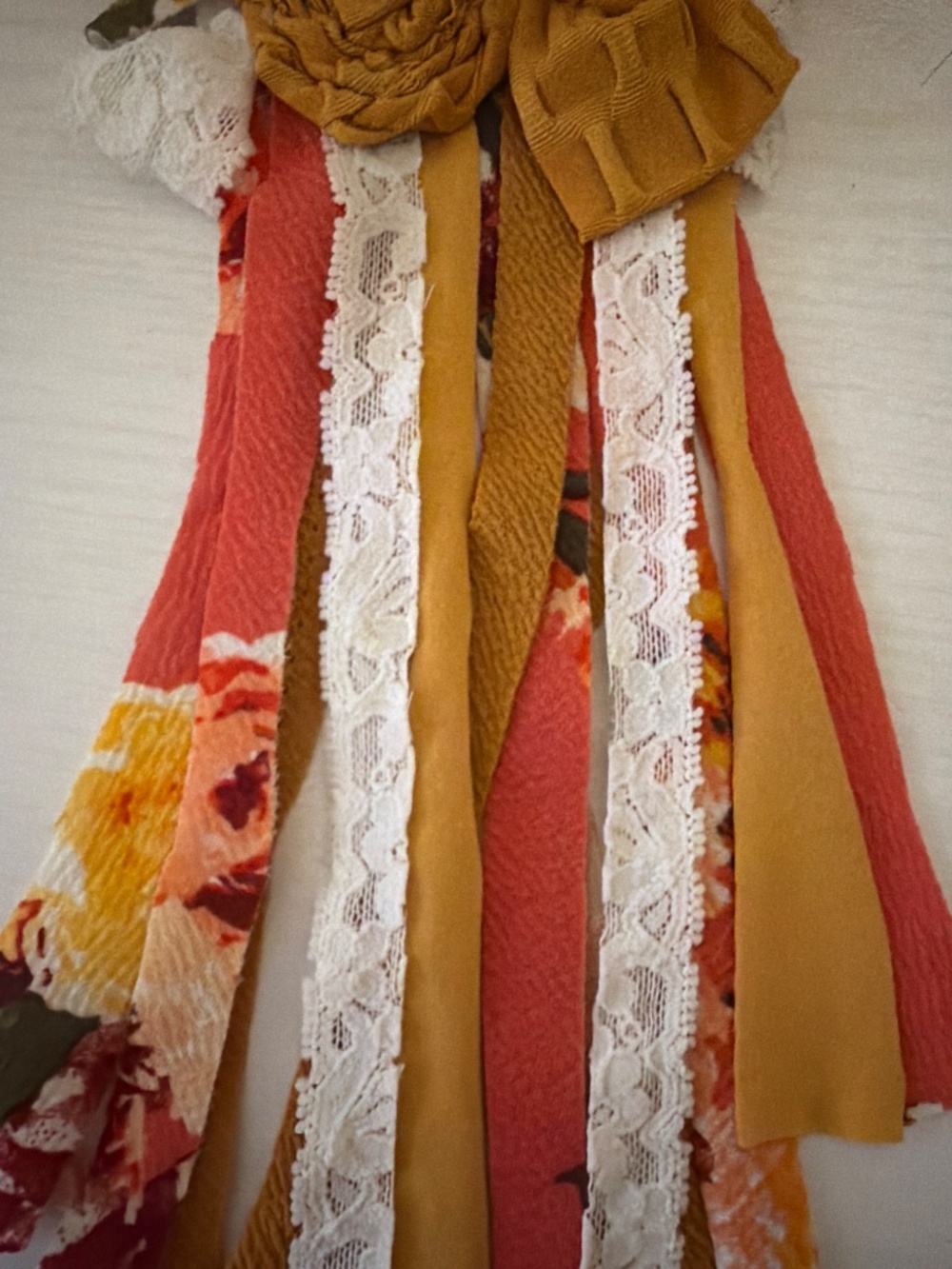 Peachy and Mustard Floral Flower Pin! - Picture 3 of 3